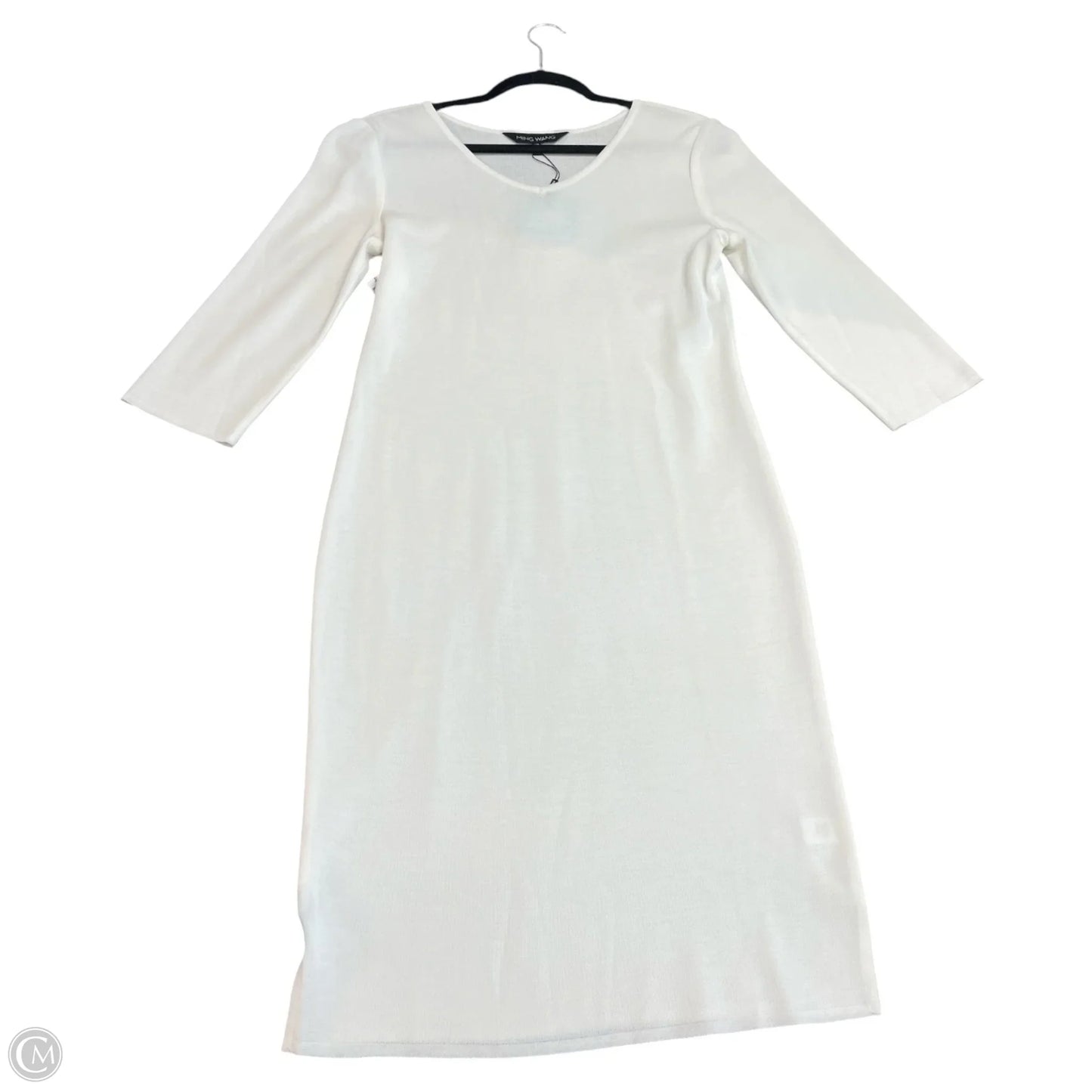 Dress Sweater By Ming Wang In White, Size: Xs