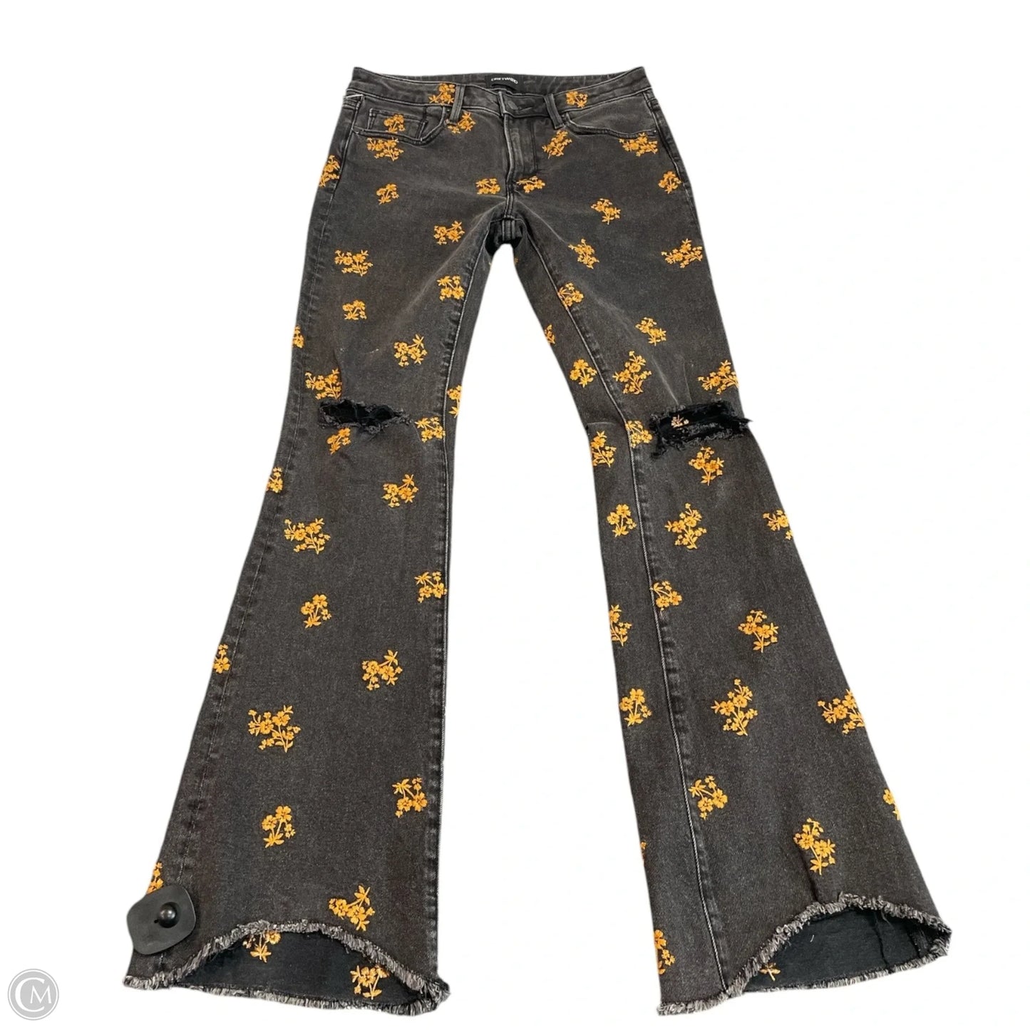 Jeans Flared By Driftwood In Black & Orange, Size: 4
