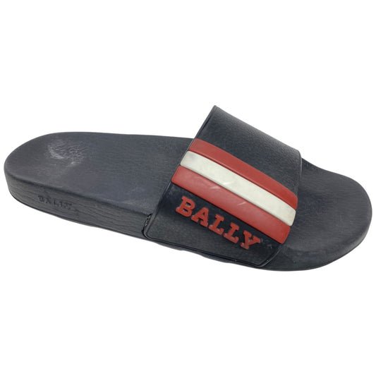 Sandals Flats By Bally In Black & Red, Size: 8.5