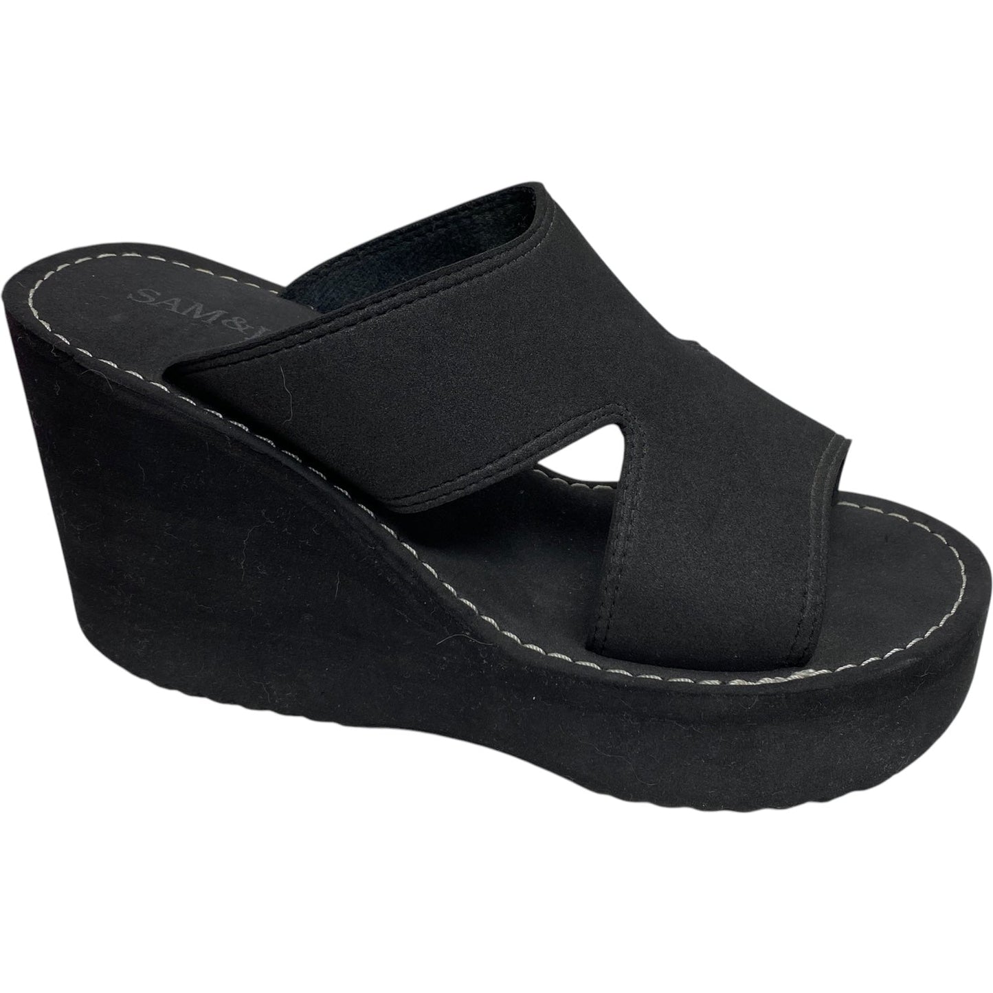 Sandals Heels Platform By Sam And Libby In Black, Size: 5.5