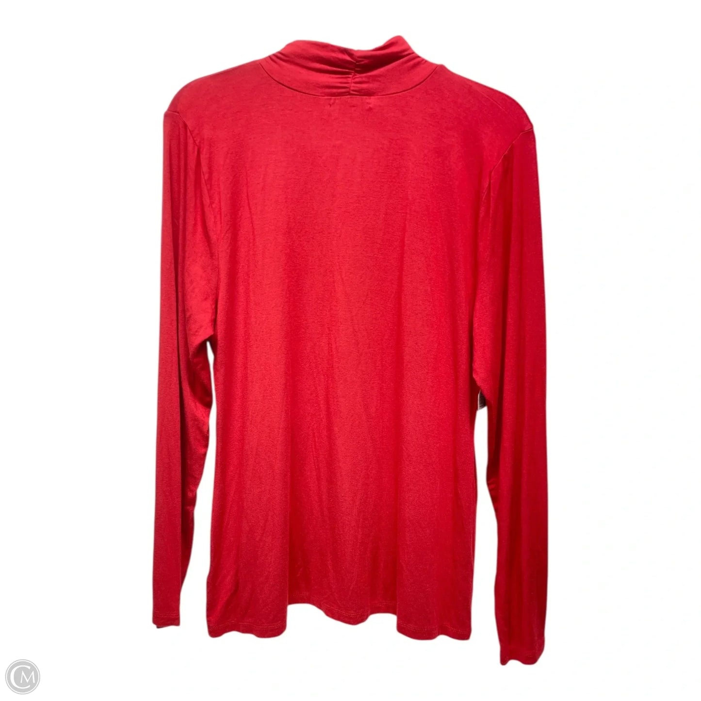 Top Long Sleeve By Valerie Stevens In Red, Size: Xl