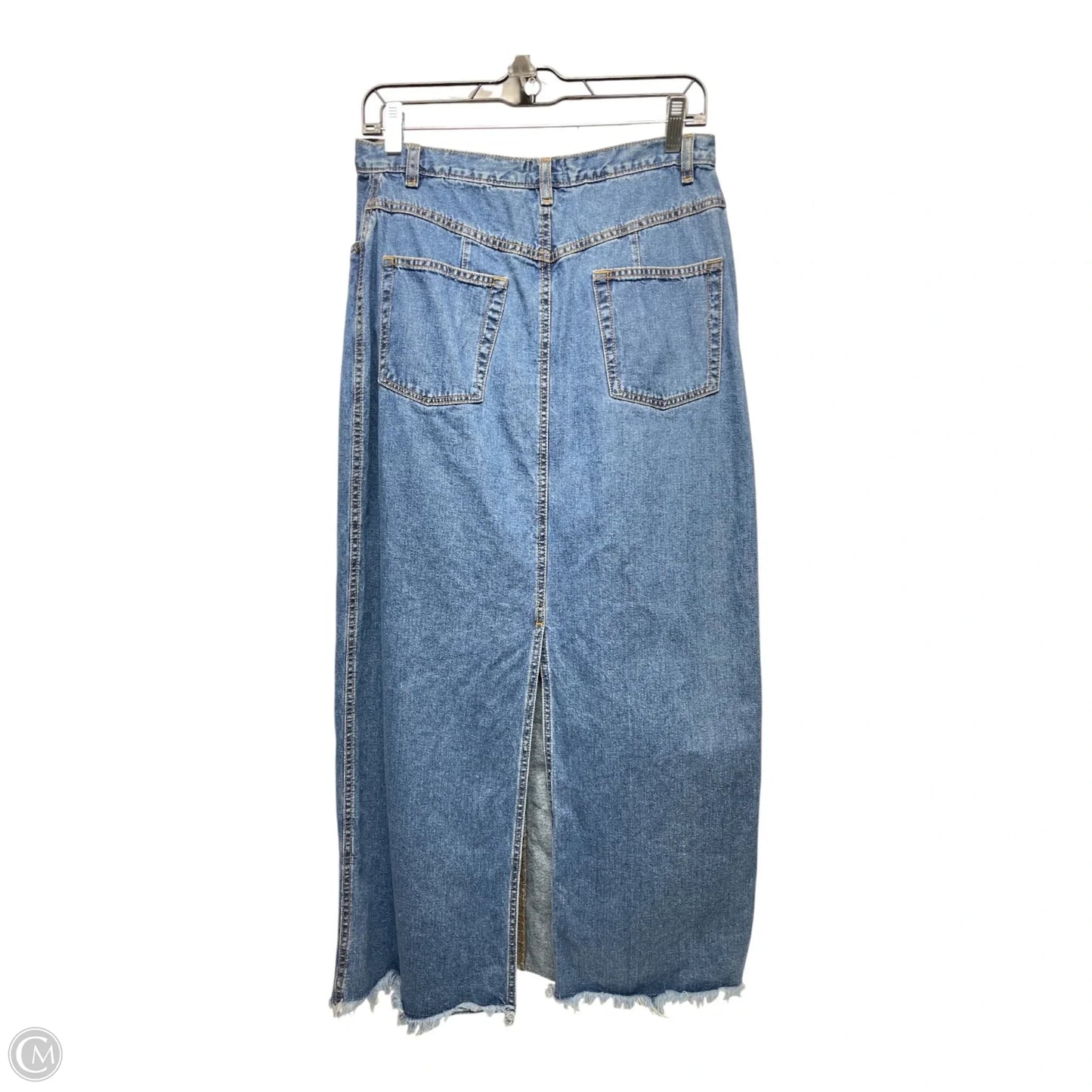 Skirt Midi By Rafaella In Blue Denim, Size: 10