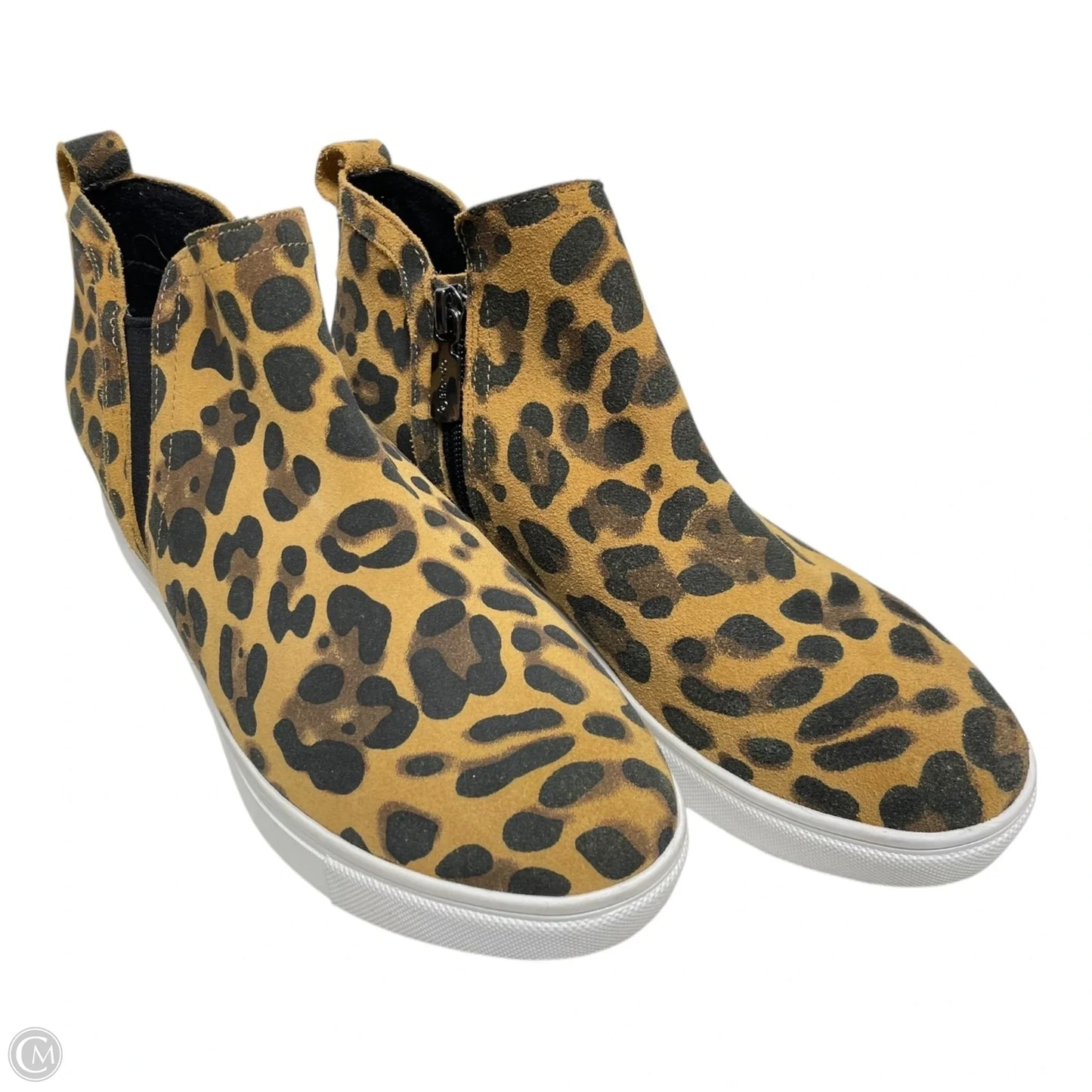 Boots Ankle Flats By Blondo In Animal Print, Size: 6.5