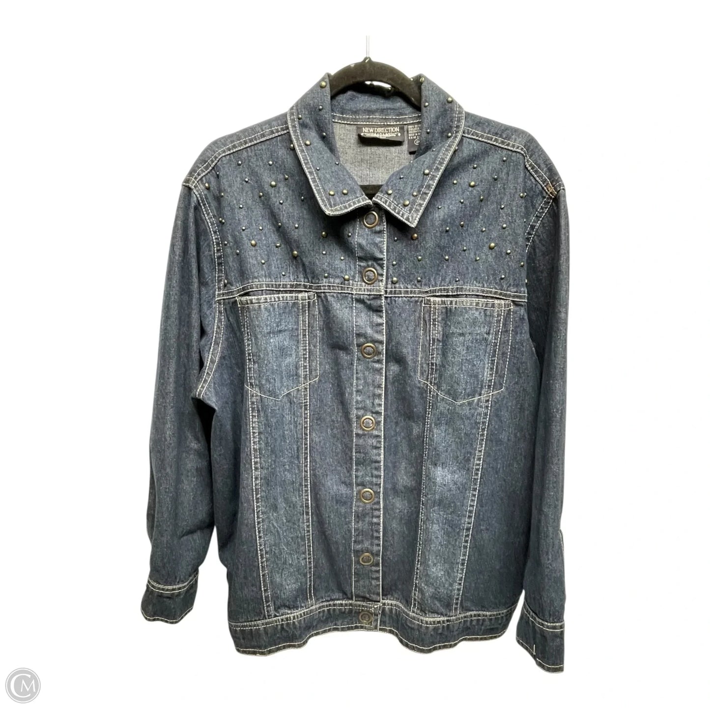 Jacket Denim By New Directions In Blue Denim, Size: 2x