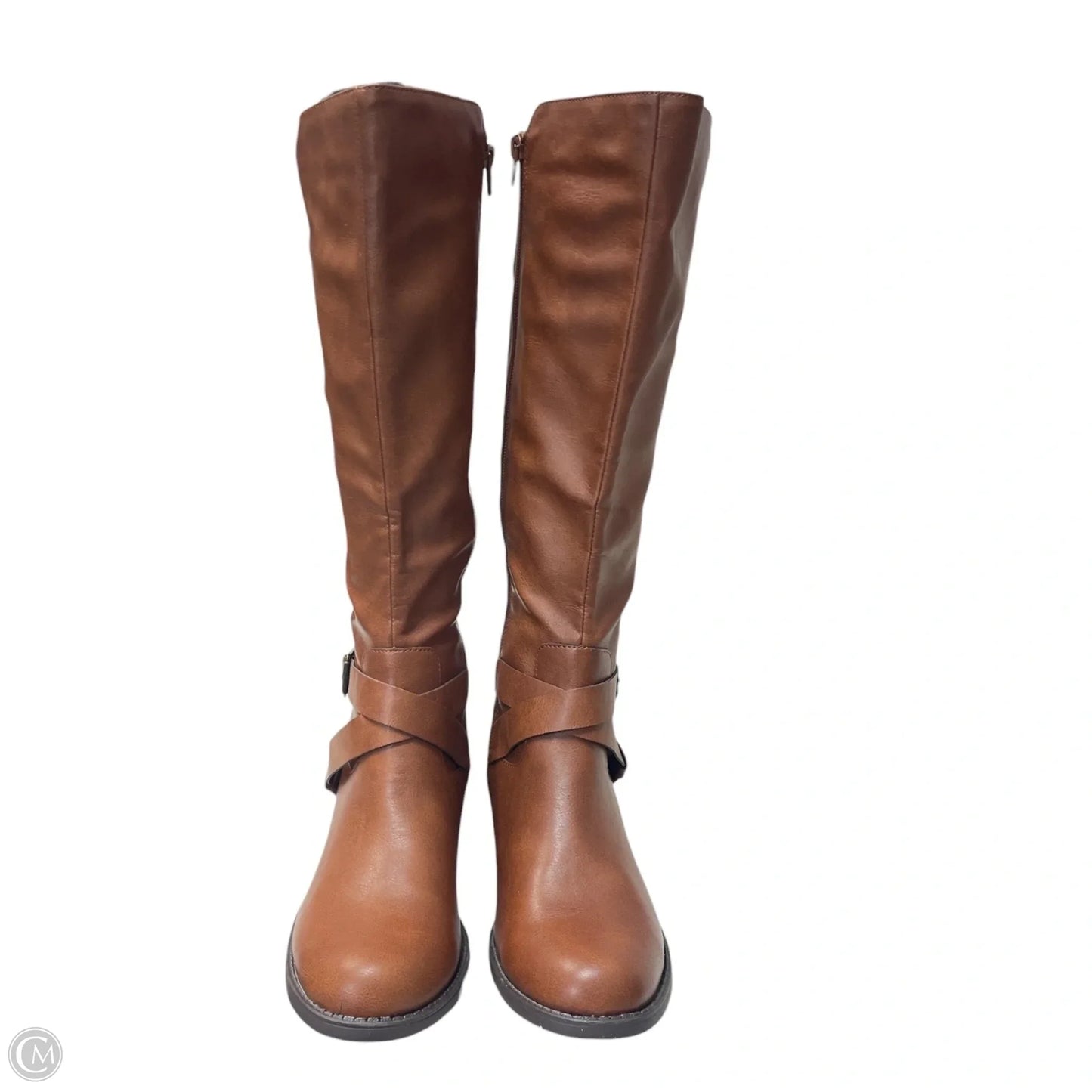 Boots Knee Heels By Style And Company In Brown, Size: 7.5