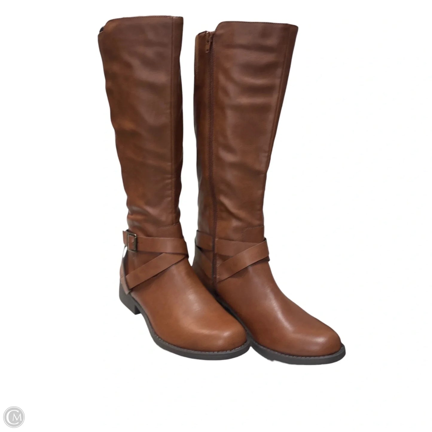 Boots Knee Heels By Style And Company In Brown, Size: 7.5