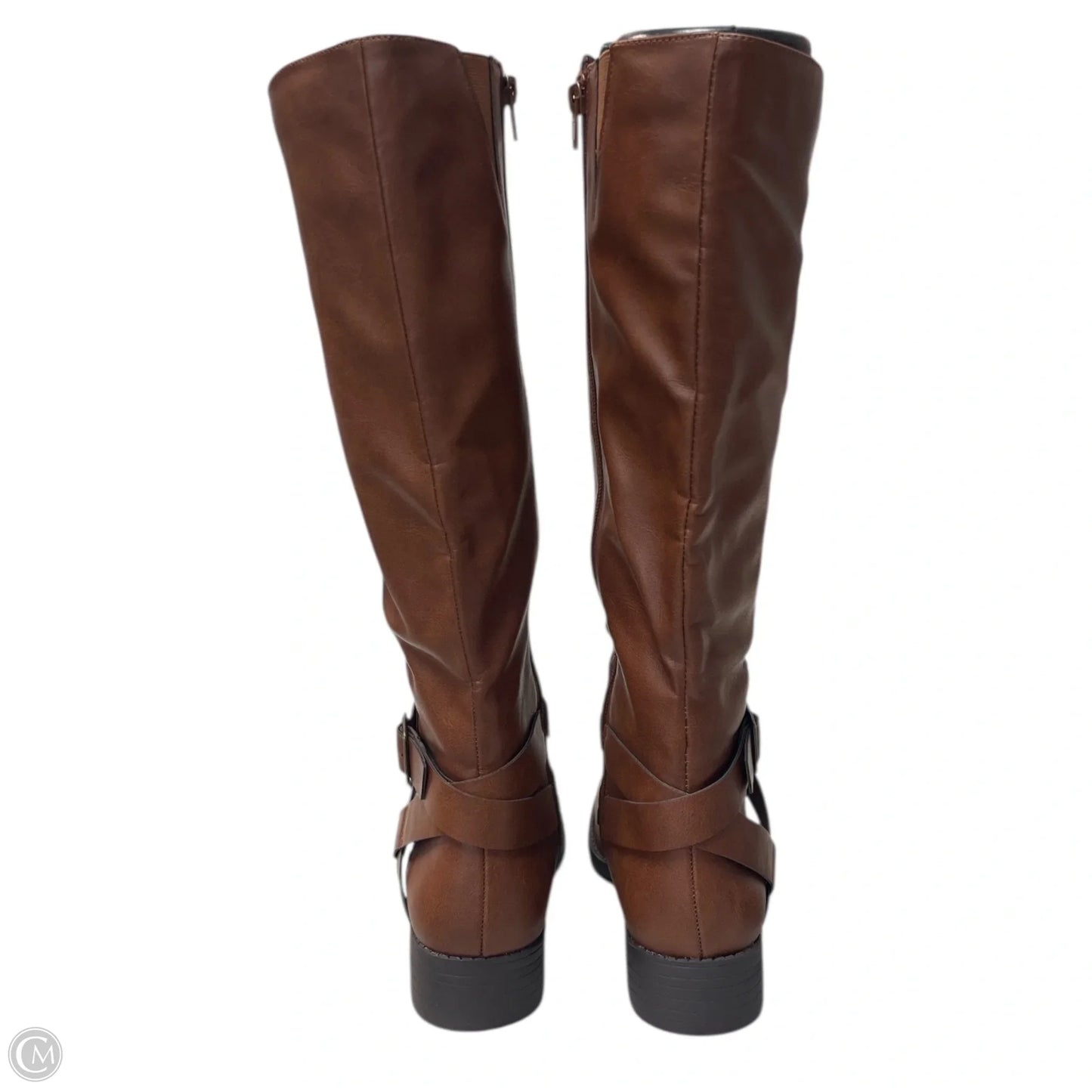 Boots Knee Heels By Style And Company In Brown, Size: 7.5