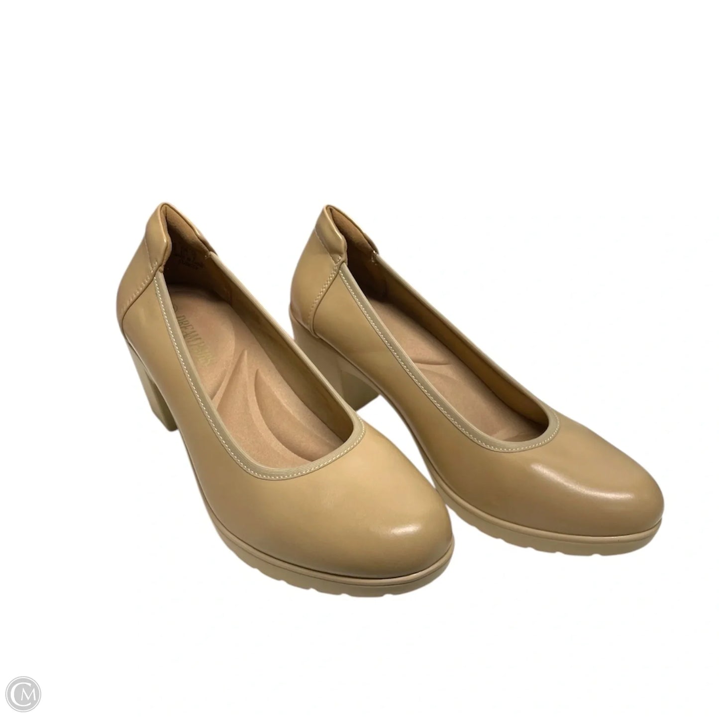 Shoes Heels Block By Dream Pairs In Tan, Size: 10