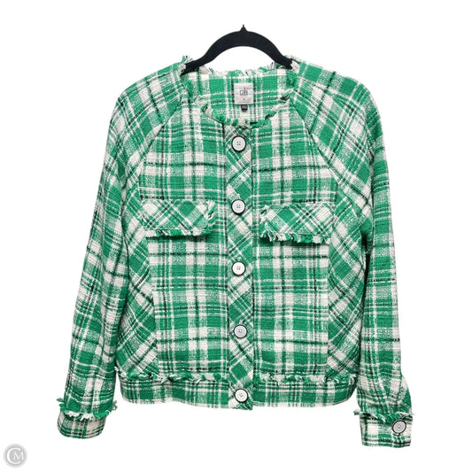 Blazer By Cabi In Green & White, Size: M