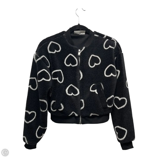 Jacket Fleece By No Boundaries In Black & White, Size: Xs