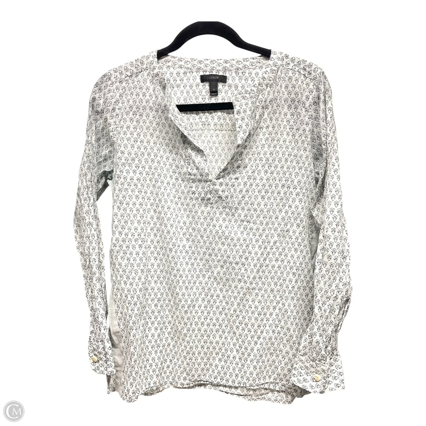 Top Long Sleeve By J. Crew In Black & White, Size: 6