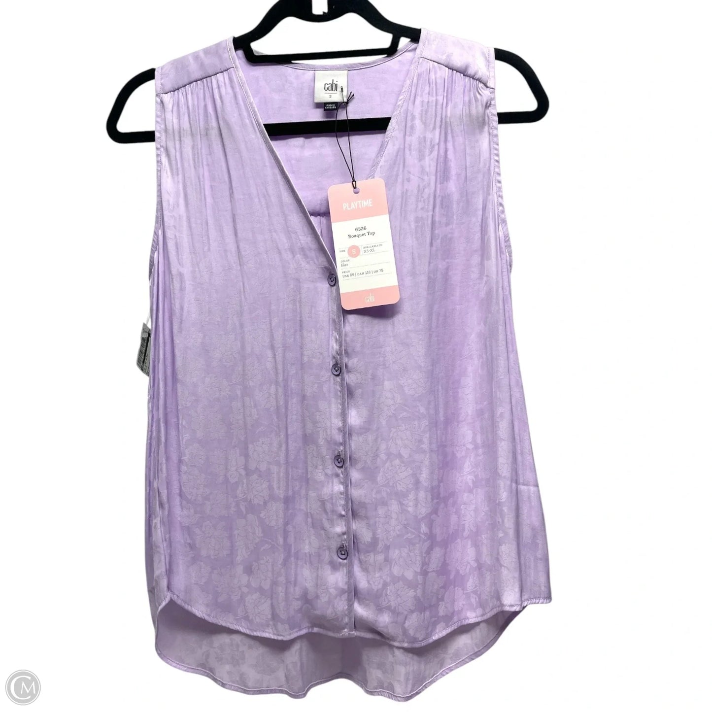 Top Sleeveless By Cabi In Purple, Size: S
