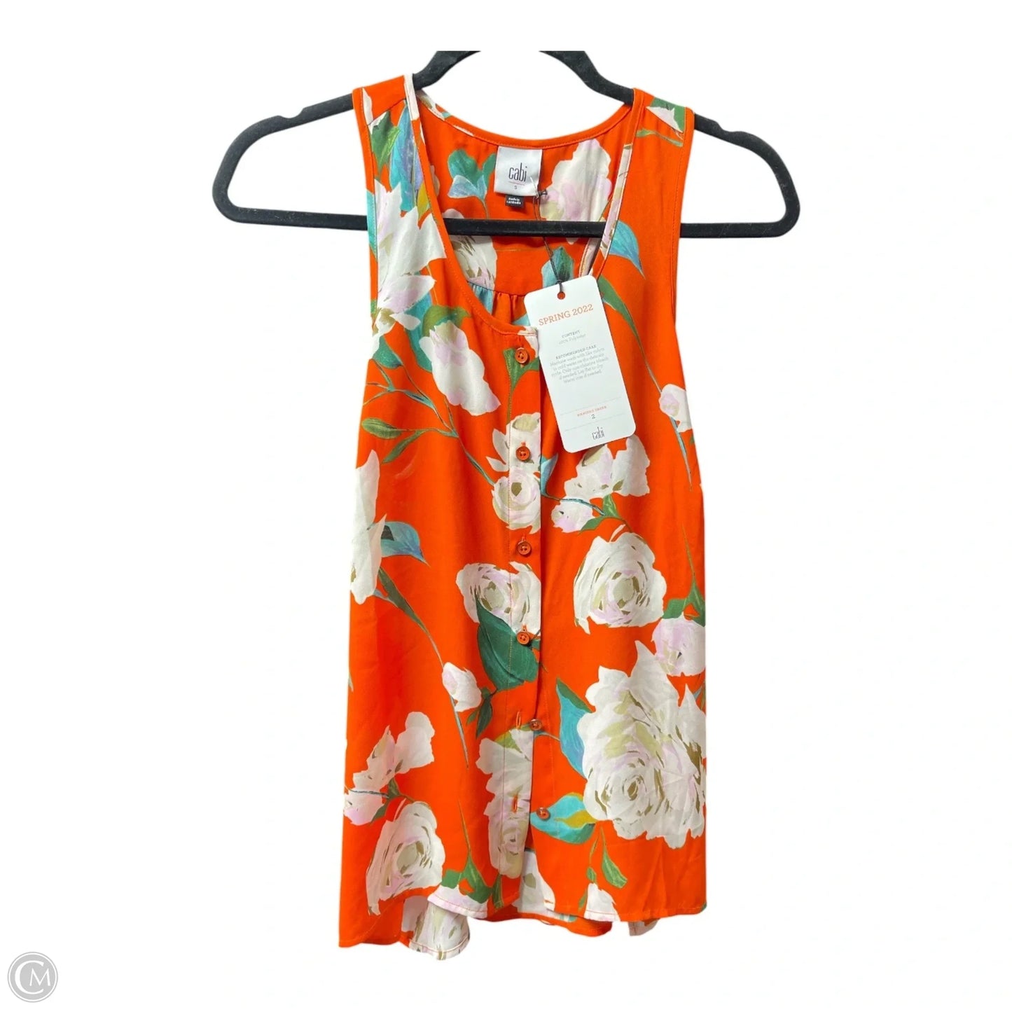 Top Sleeveless By Cabi In Orange, Size: S