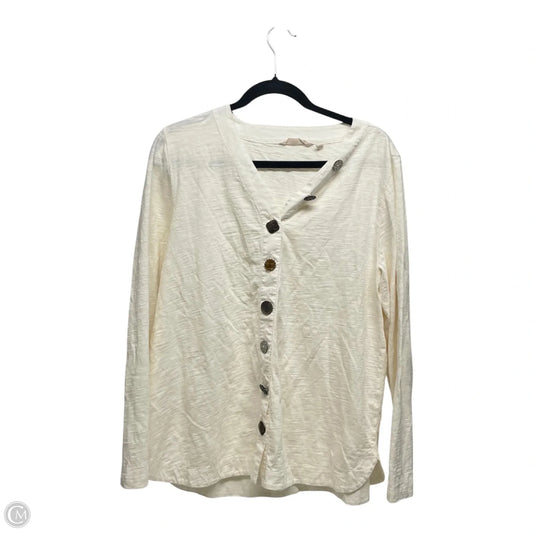 Top Long Sleeve By Soft Surroundings In Beige, Size: L