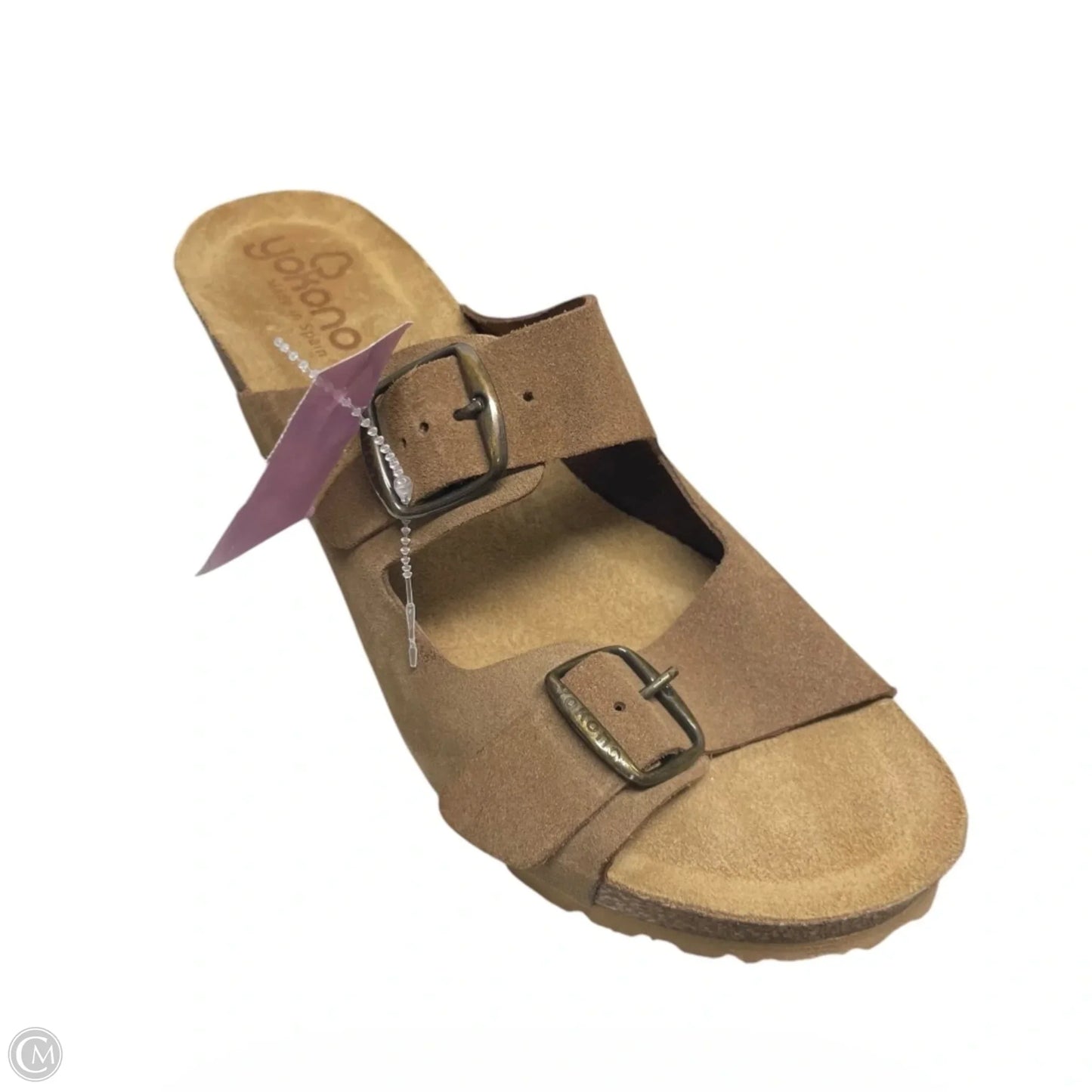 Sandals Heels Wedge By Clothes Mentor In Brown, Size: 9