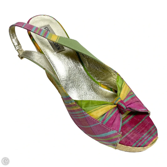 Sandals Heels Platform By Steve Madden In Multi-colored, Size: 10