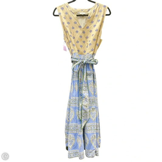 Dress Casual Midi By Voy In Blue & Cream, Size: L