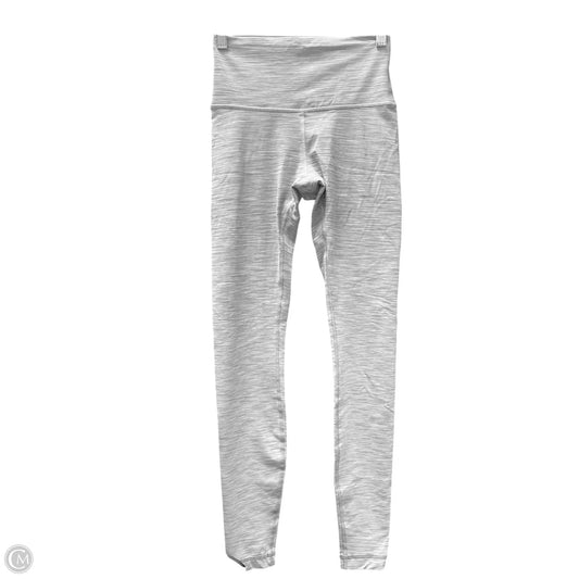 Athletic Leggings By Lululemon In Grey & White, Size: 4