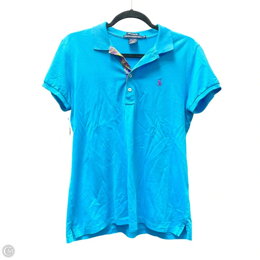 Top Short Sleeve By Ralph Lauren In Blue, Size: M