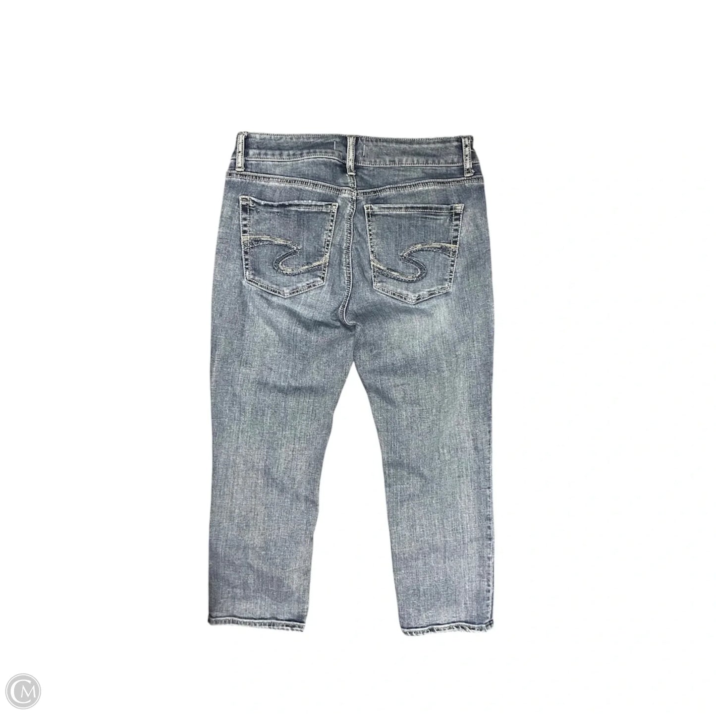 Jeans Cropped By SILVER JEANS CO In Blue Denim, Size: 12