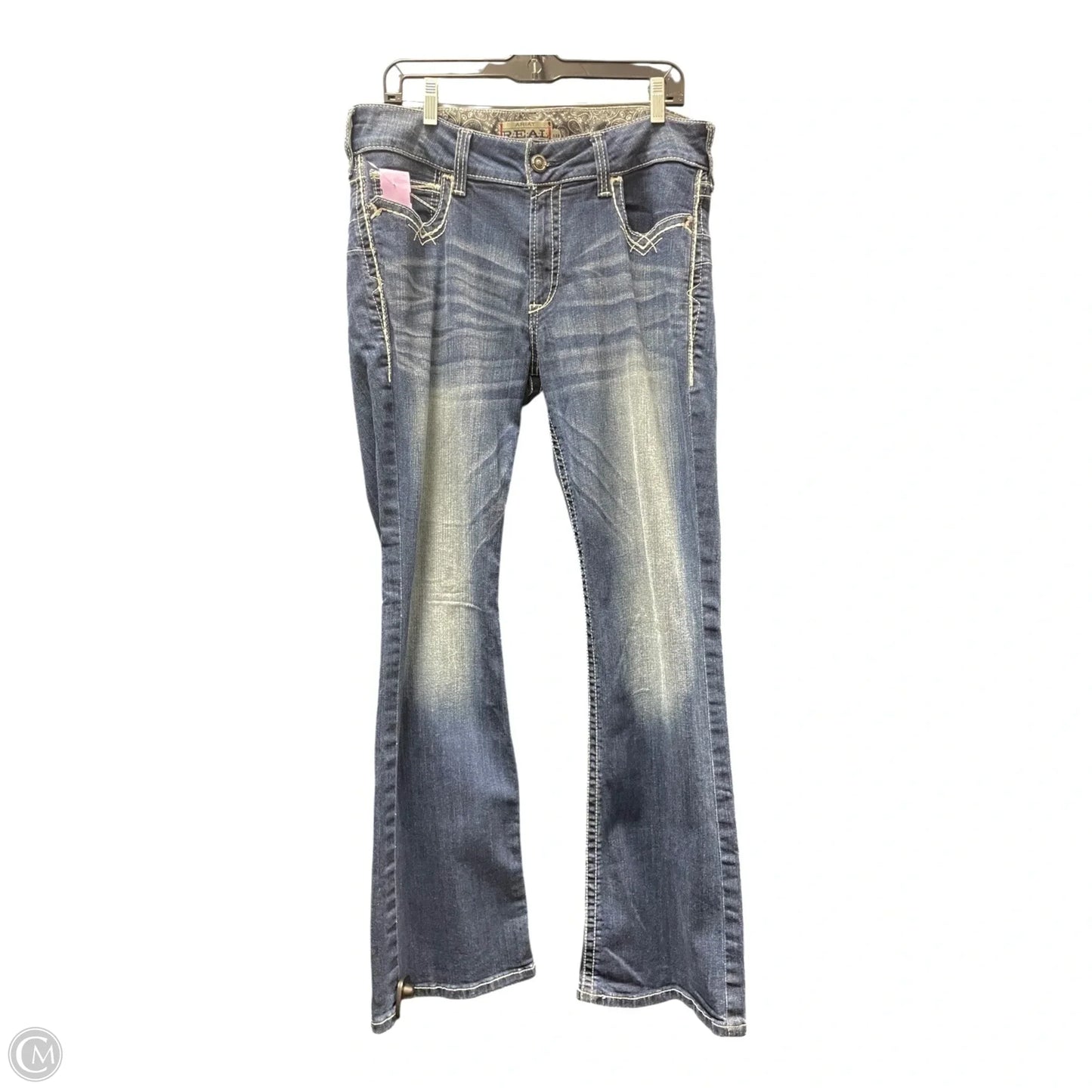 Jeans Flared By Ariat In Blue Denim, Size: 16