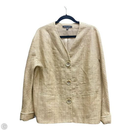 Blazer Designer By Lafayette 148 In Tan, Size: Xl