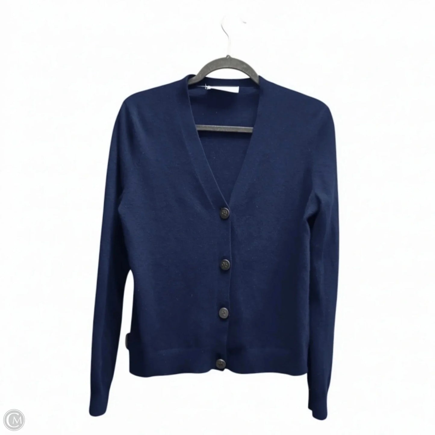 Sweater Cardigan Designer By Tory Burch In Navy, Size: M