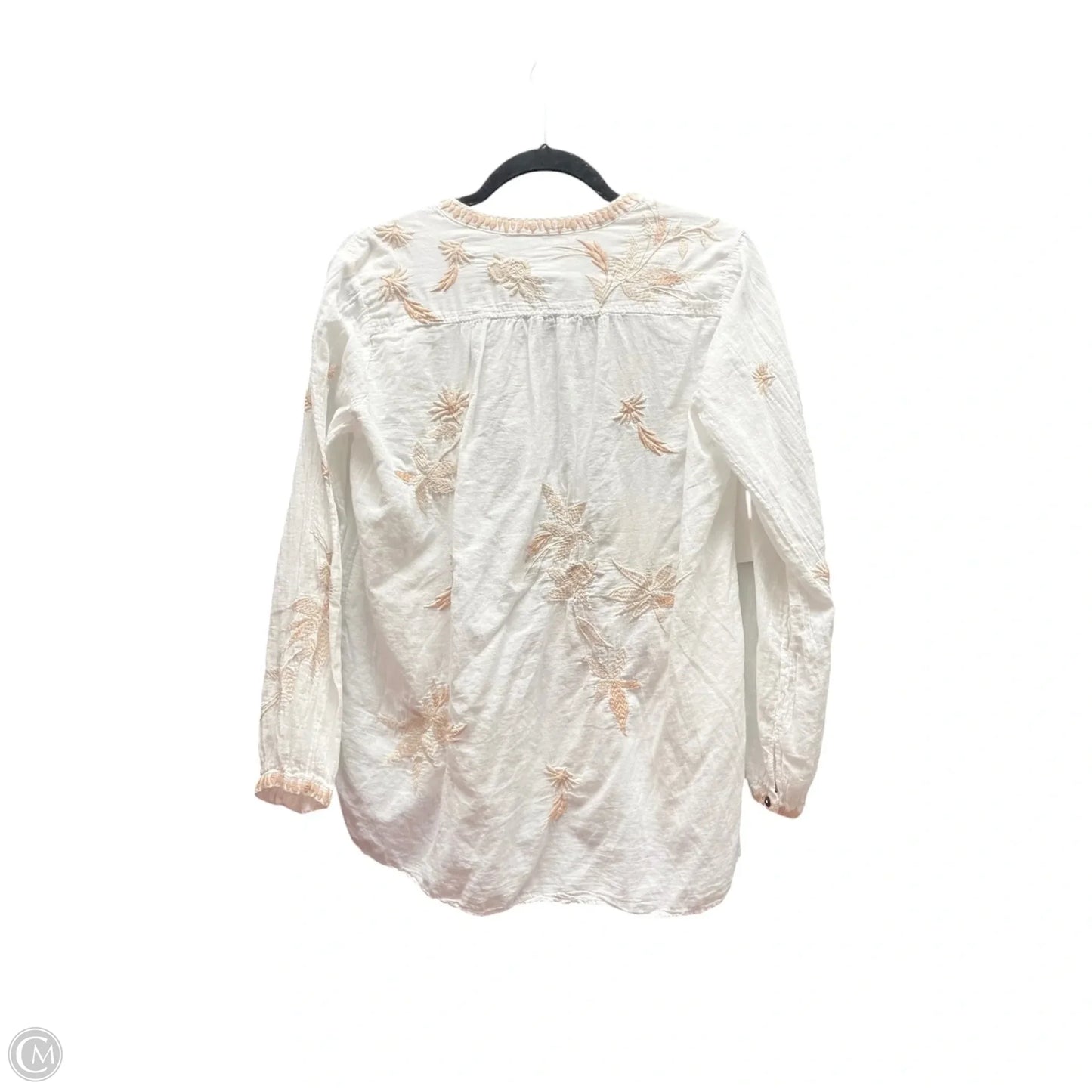 Top Long Sleeve Designer By Johnny Was In White, Size: S