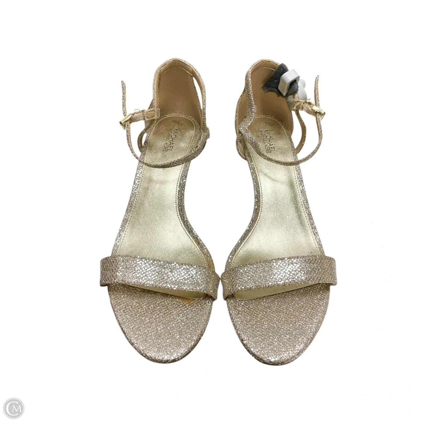 Sandals Designer By Michael Kors In Gold, Size: 9.5