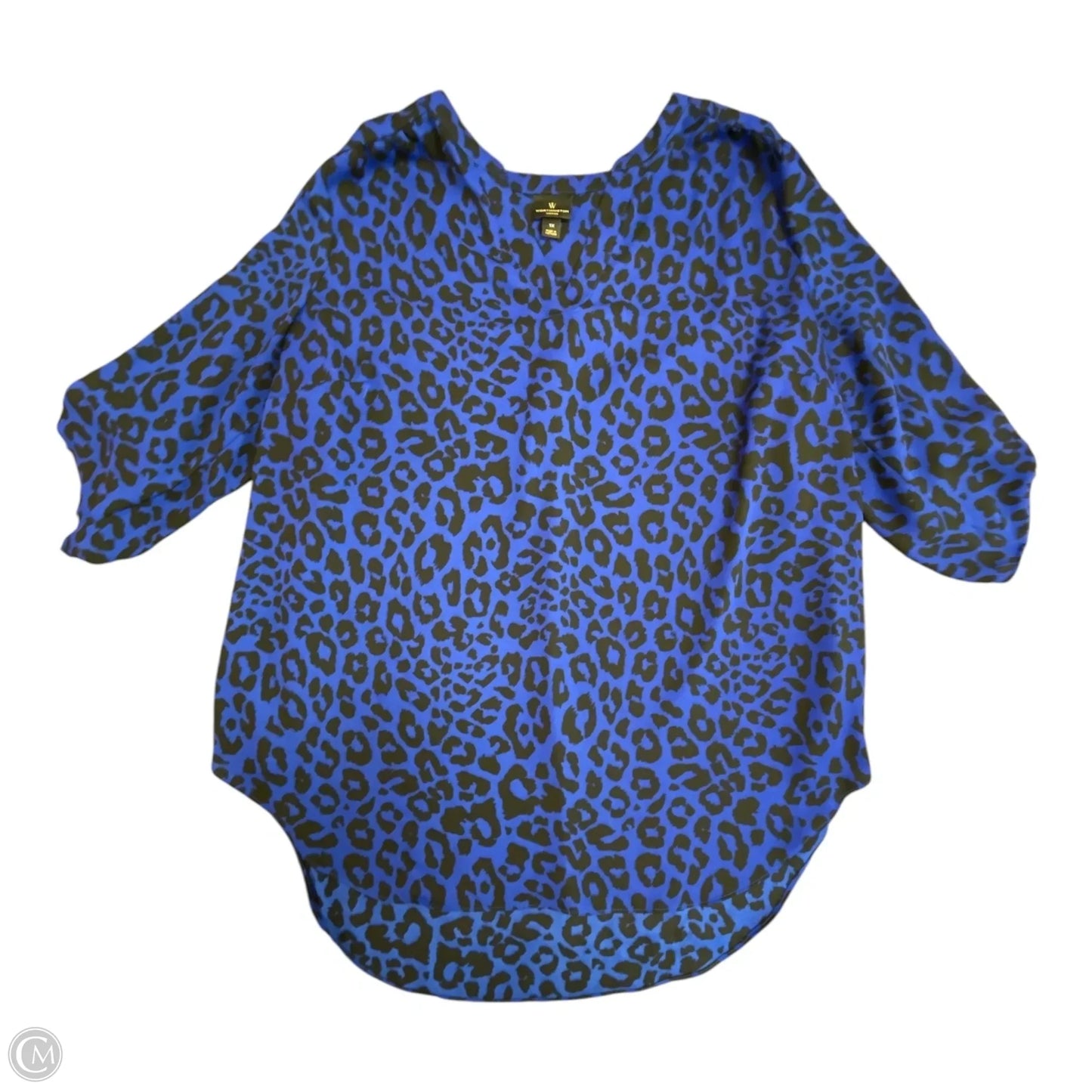 Top 3/4 Sleeve By Worthington In Animal Print, Size: Xl
