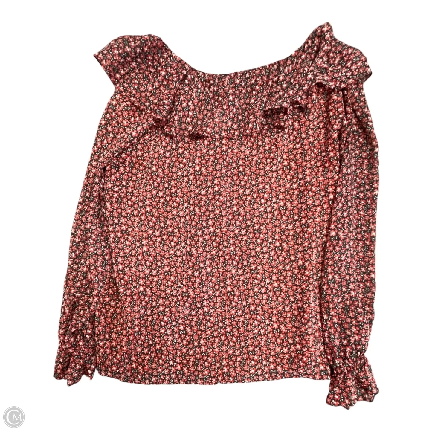 Top Long Sleeve By Loft In Floral Print, Size: L