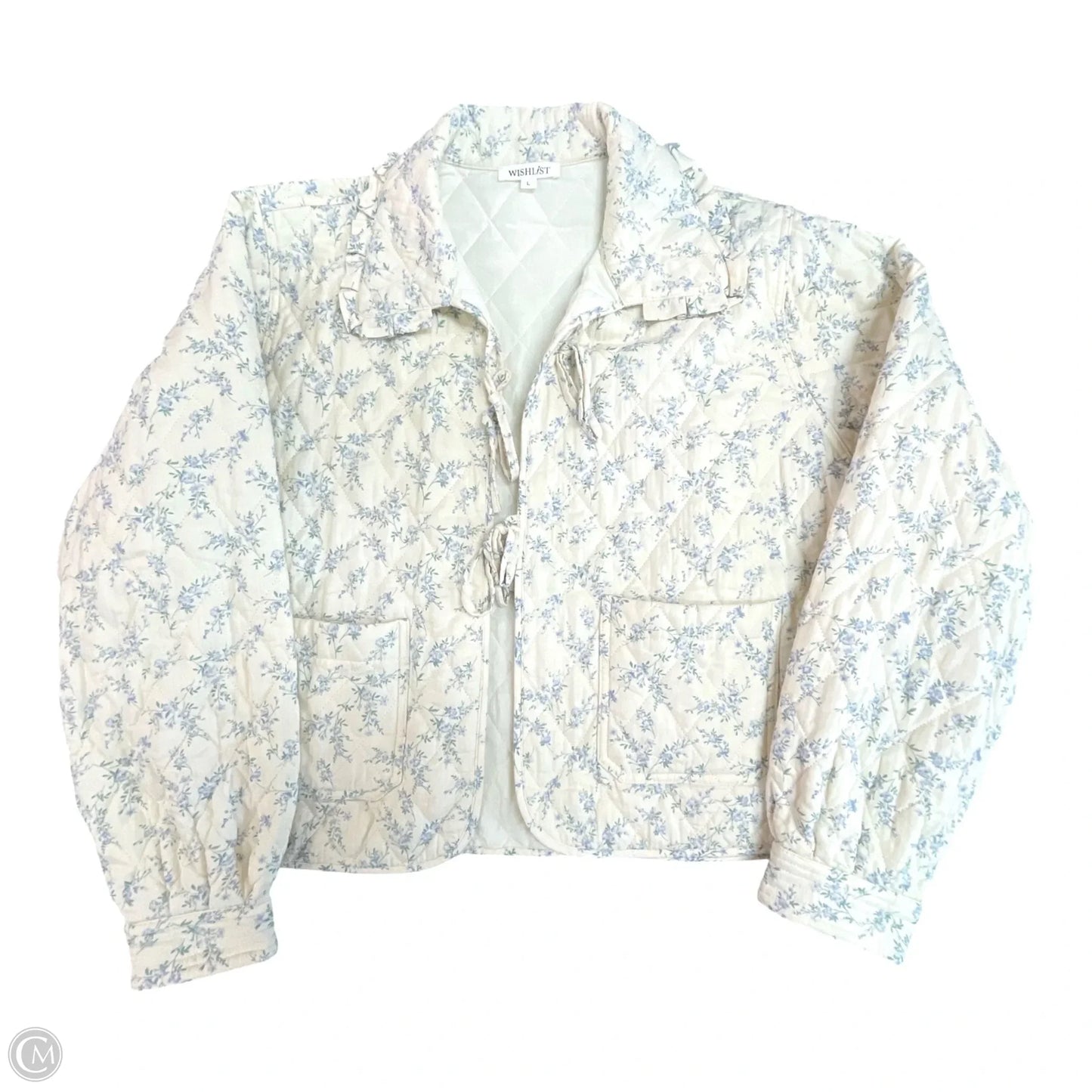 Jacket Puffer & Quilted By Wishlist In Floral Print, Size: L