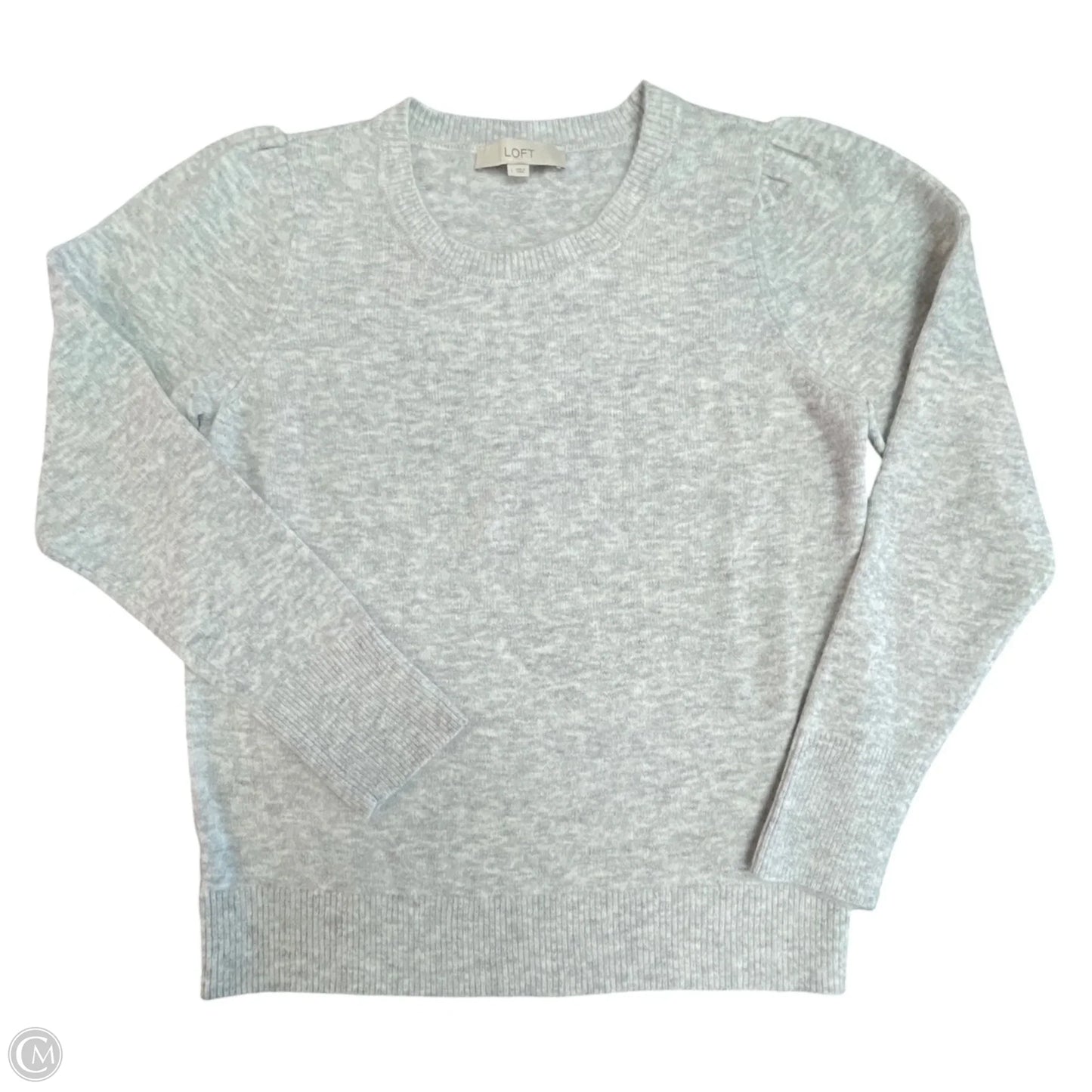 Sweater By Loft In Grey, Size: L