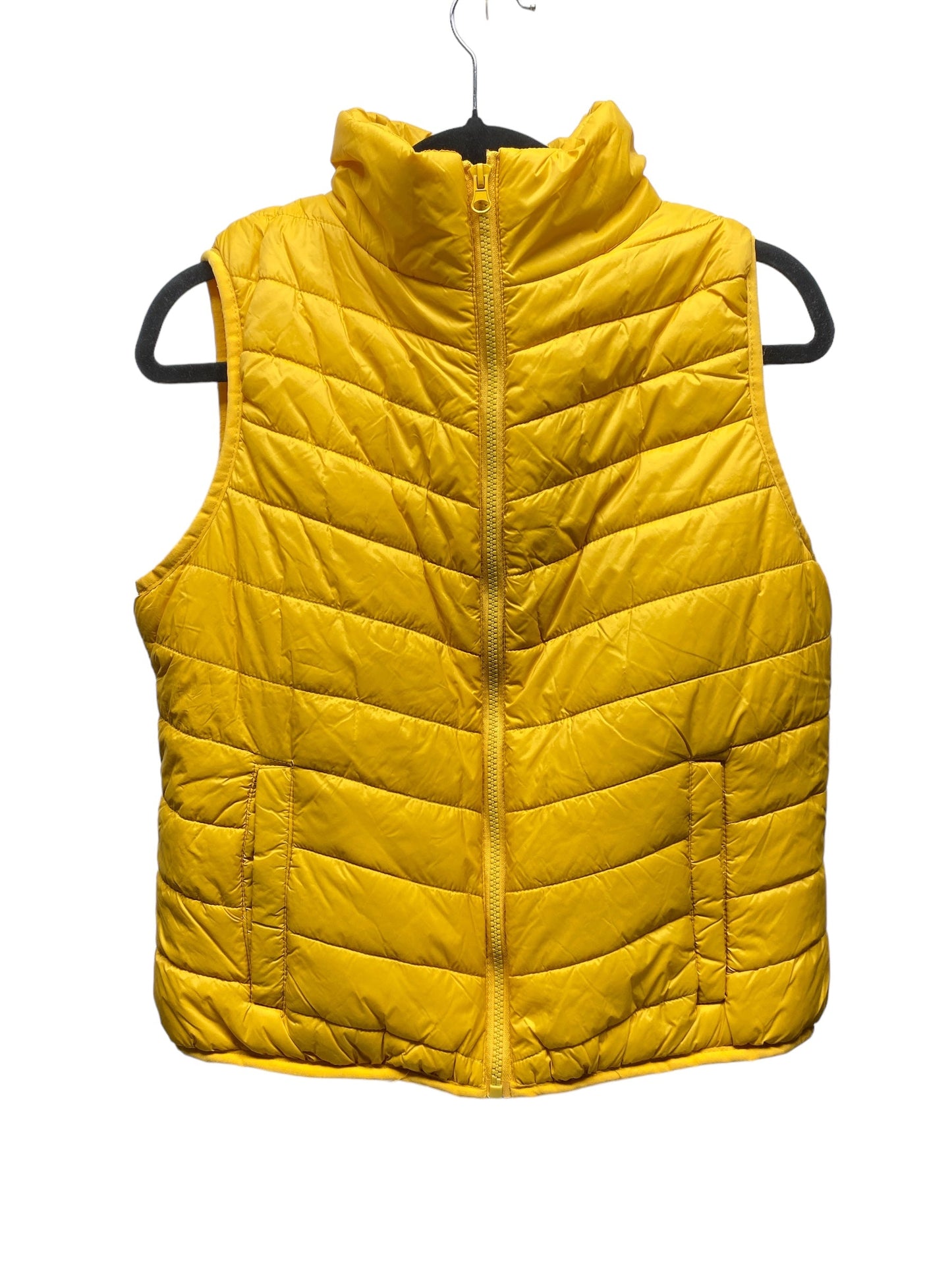 Vest Puffer & Quilted By Arizona In Yellow, Size: L