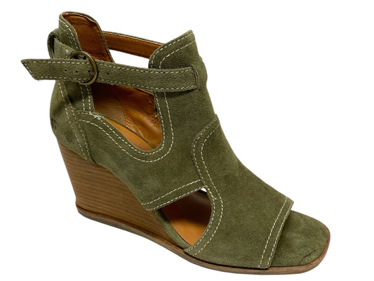 Shoes Heels Wedge By Lucky Brand In Green, Size: 8