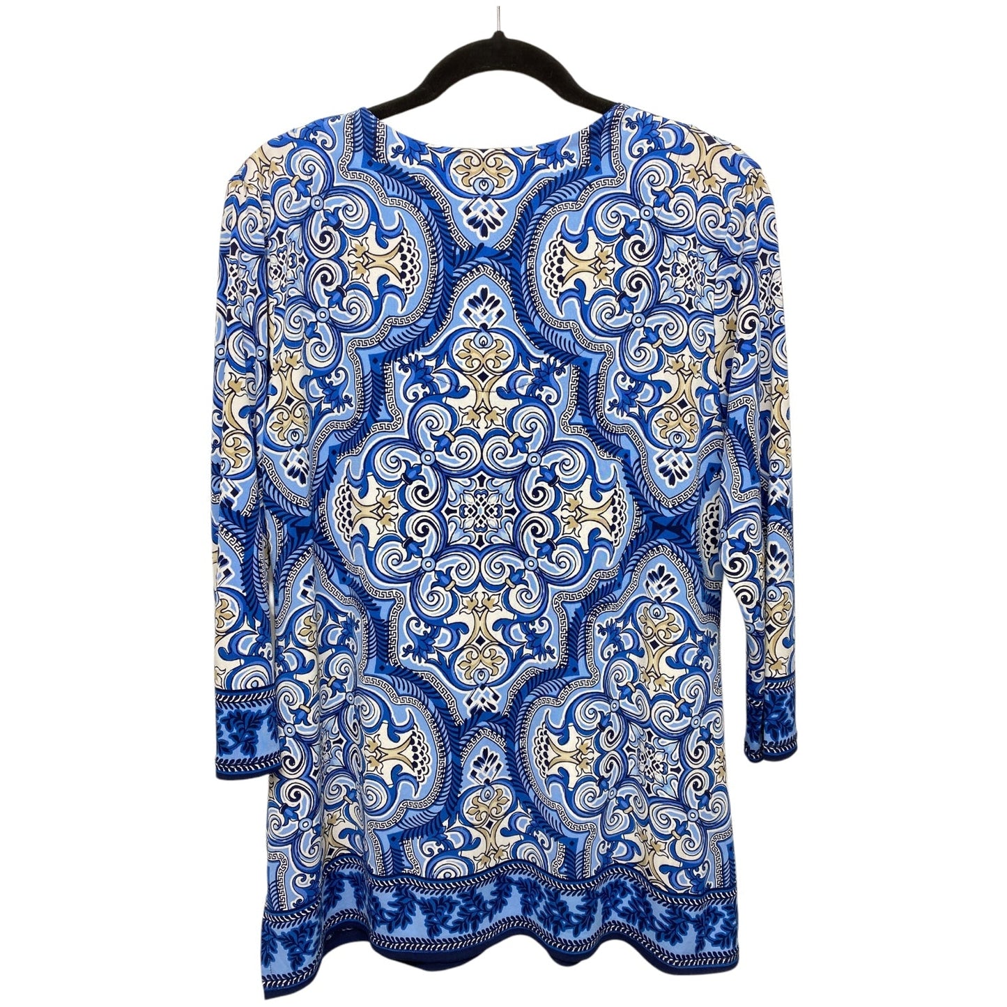 Top 3/4 Sleeve By Jm Collections In Blue, Size: M