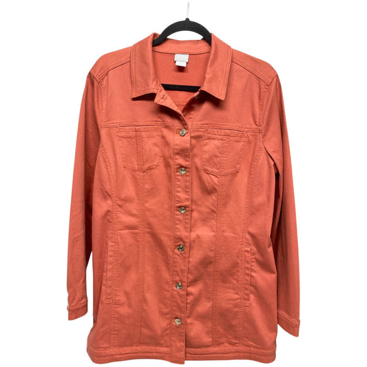 Jacket Other By Chicos In Orange, Size: L