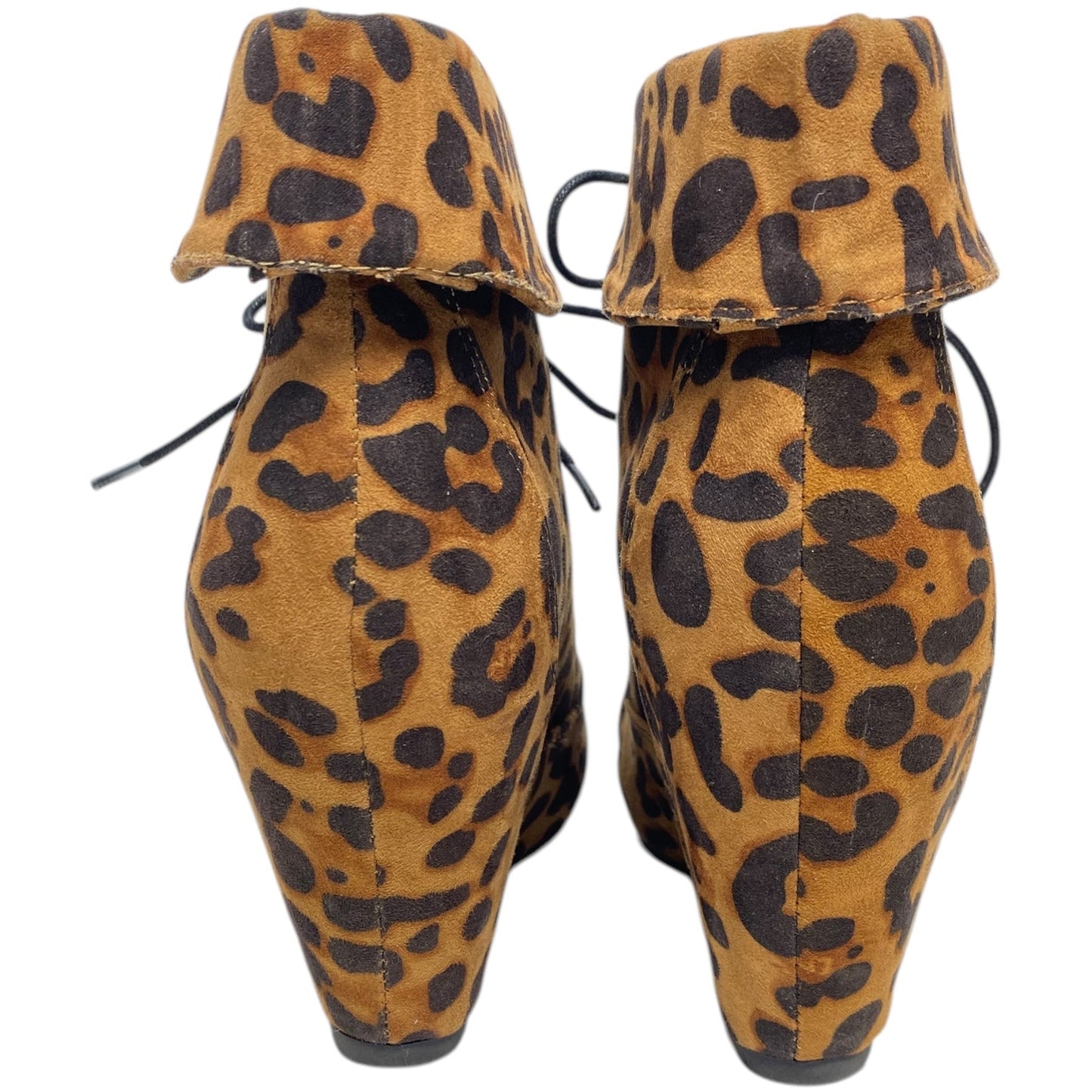 Shoes Heels Wedge By Bamboo In Animal Print, Size: 8.5