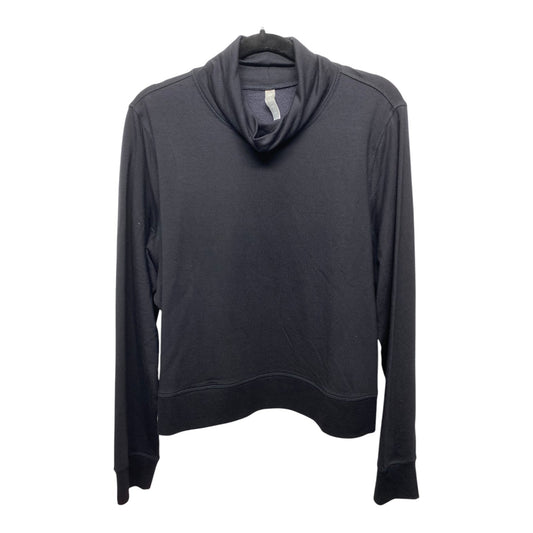 Athletic Top Long Sleeve Collar By Athleta In Black, Size: Xl