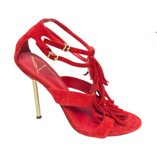 Shoes Heels Stiletto By Brian Atwood In Red, Size: 8