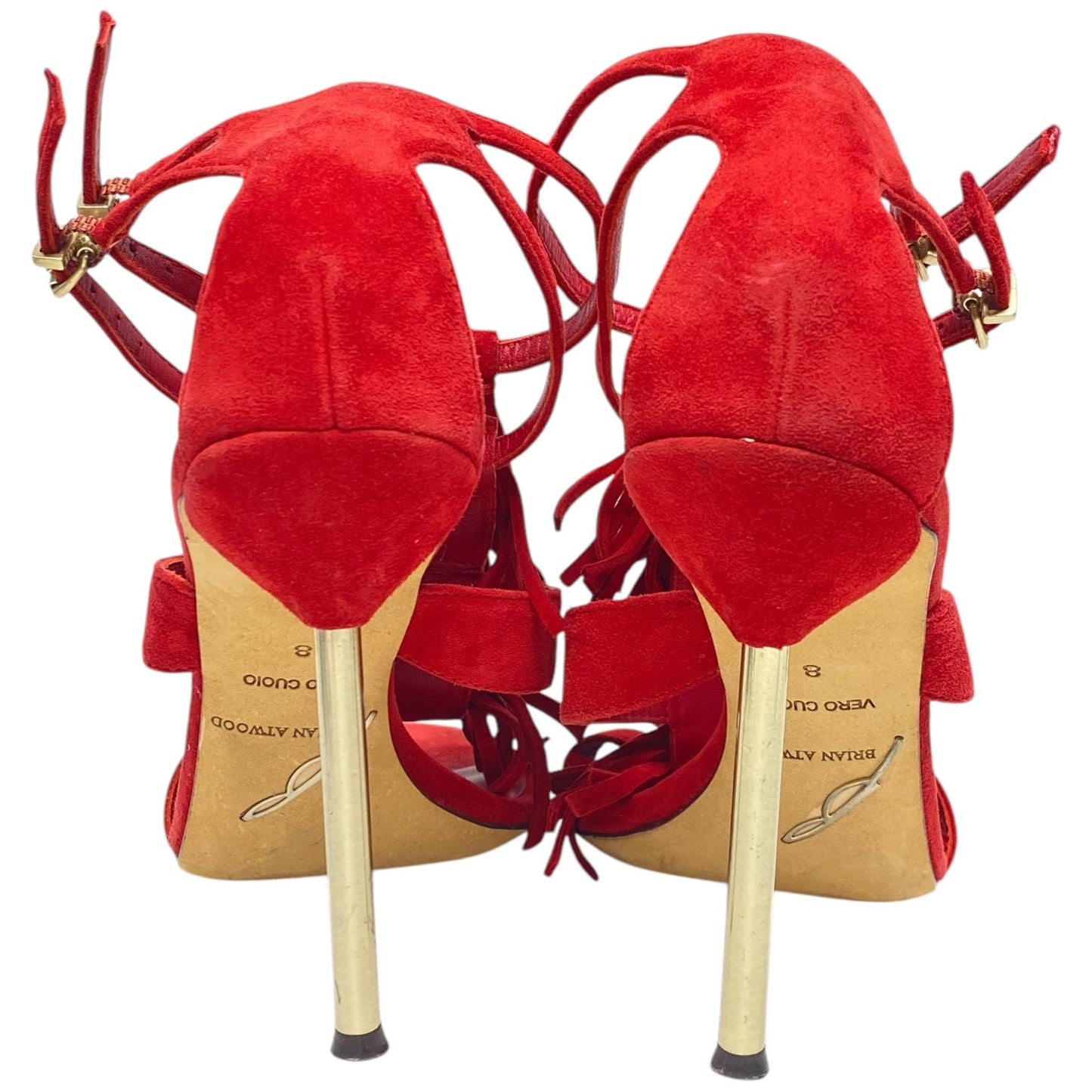 Shoes Heels Stiletto By Brian Atwood In Red, Size: 8