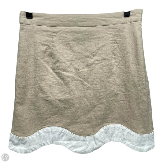 Skirt Mini & Short By Entro In Tan & White, Size: L