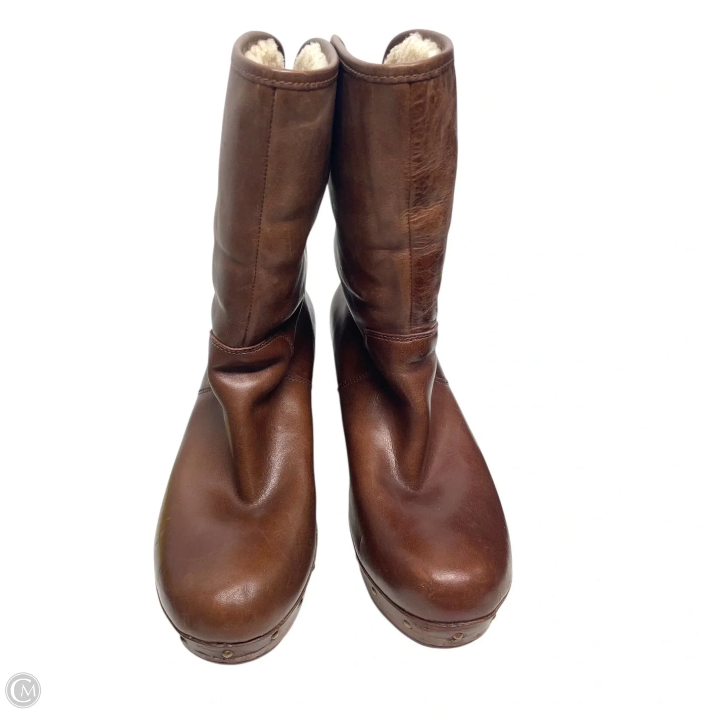 Boots Designer By Ugg In Brown, Size: 8