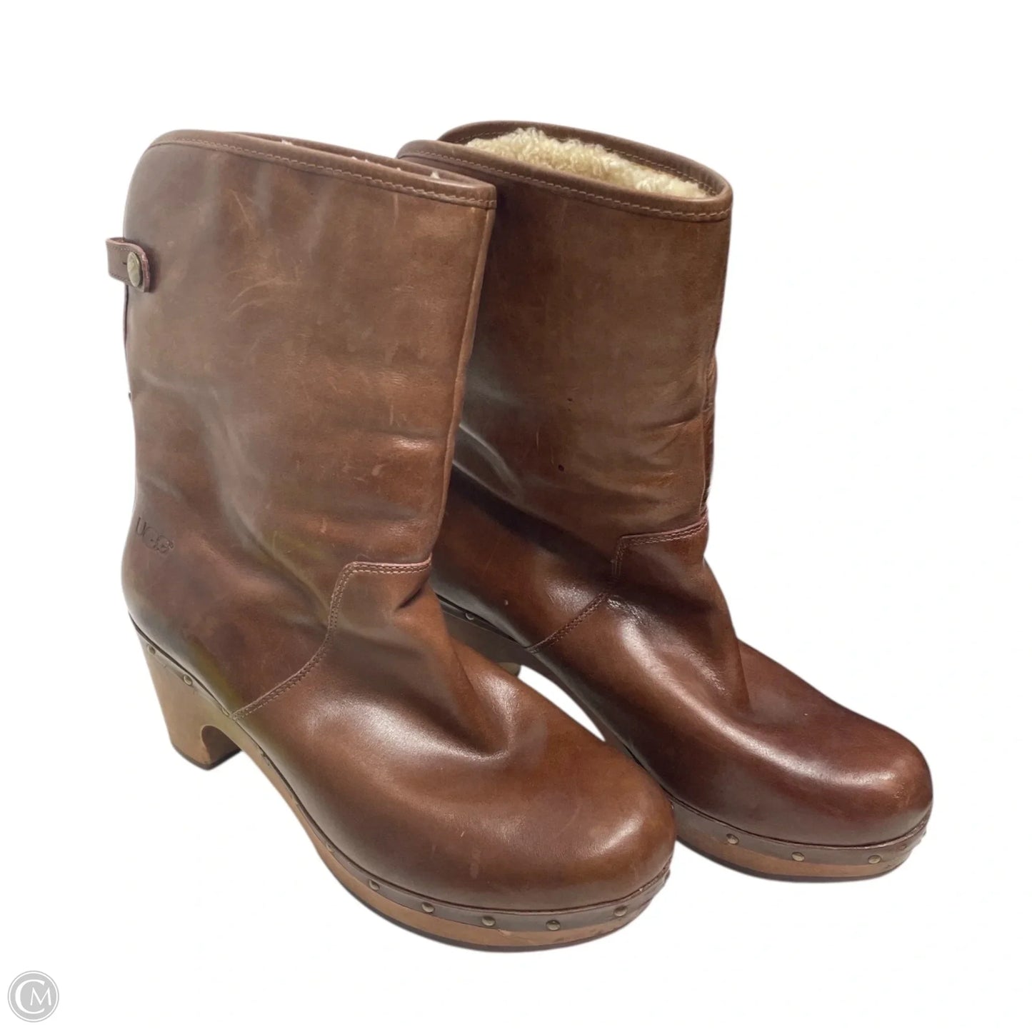 Boots Designer By Ugg In Brown, Size: 8