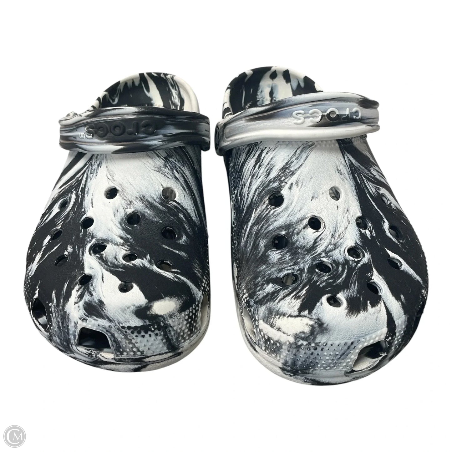 Shoes Athletic By Crocs In Black & White, Size: 8