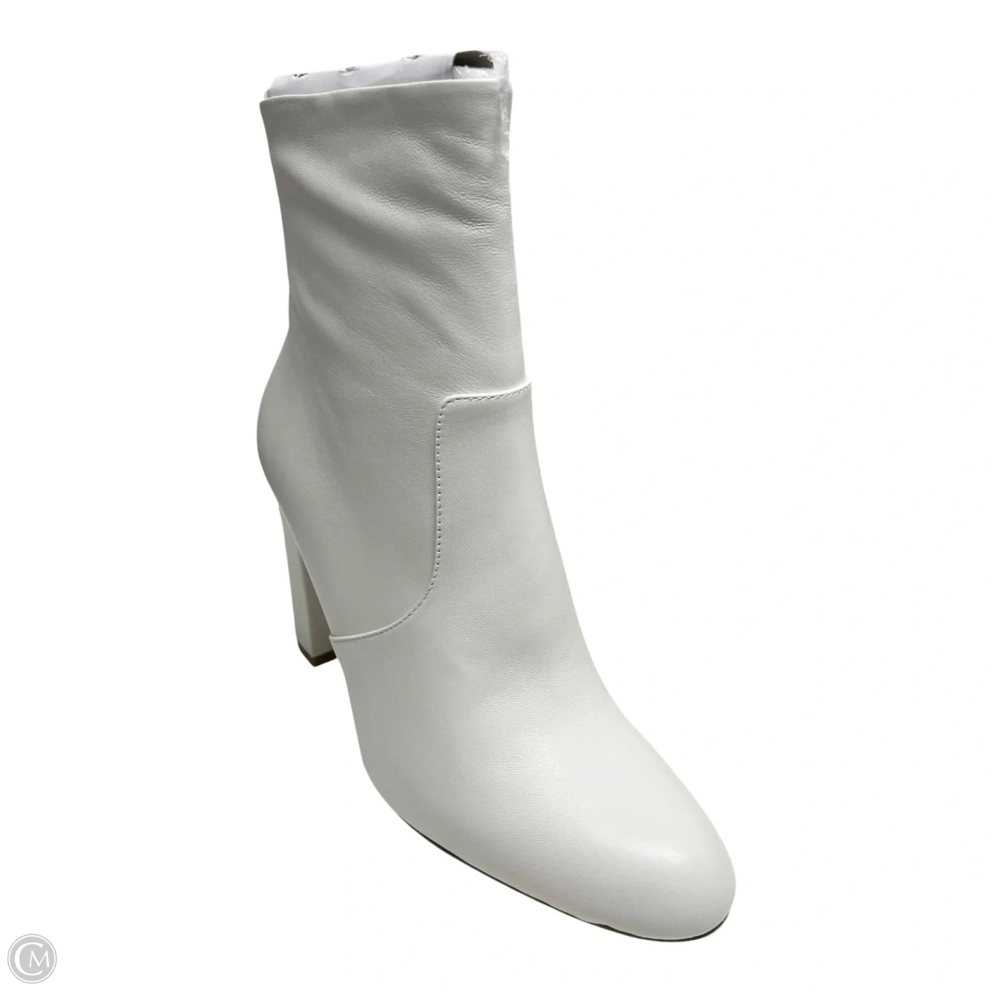 Boots Ankle Heels By Steve Madden In White, Size: 9