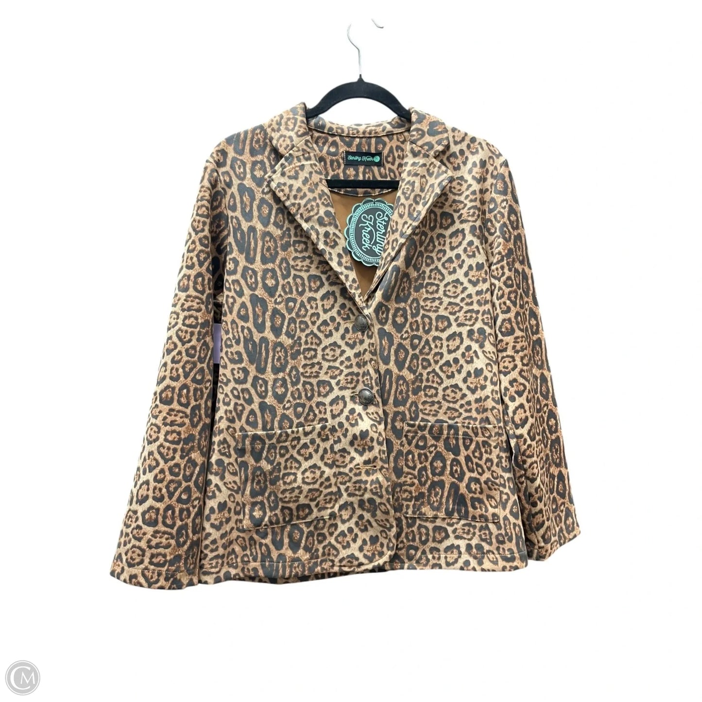Blazer By STERLING CREEK In Leopard Print, Size: S