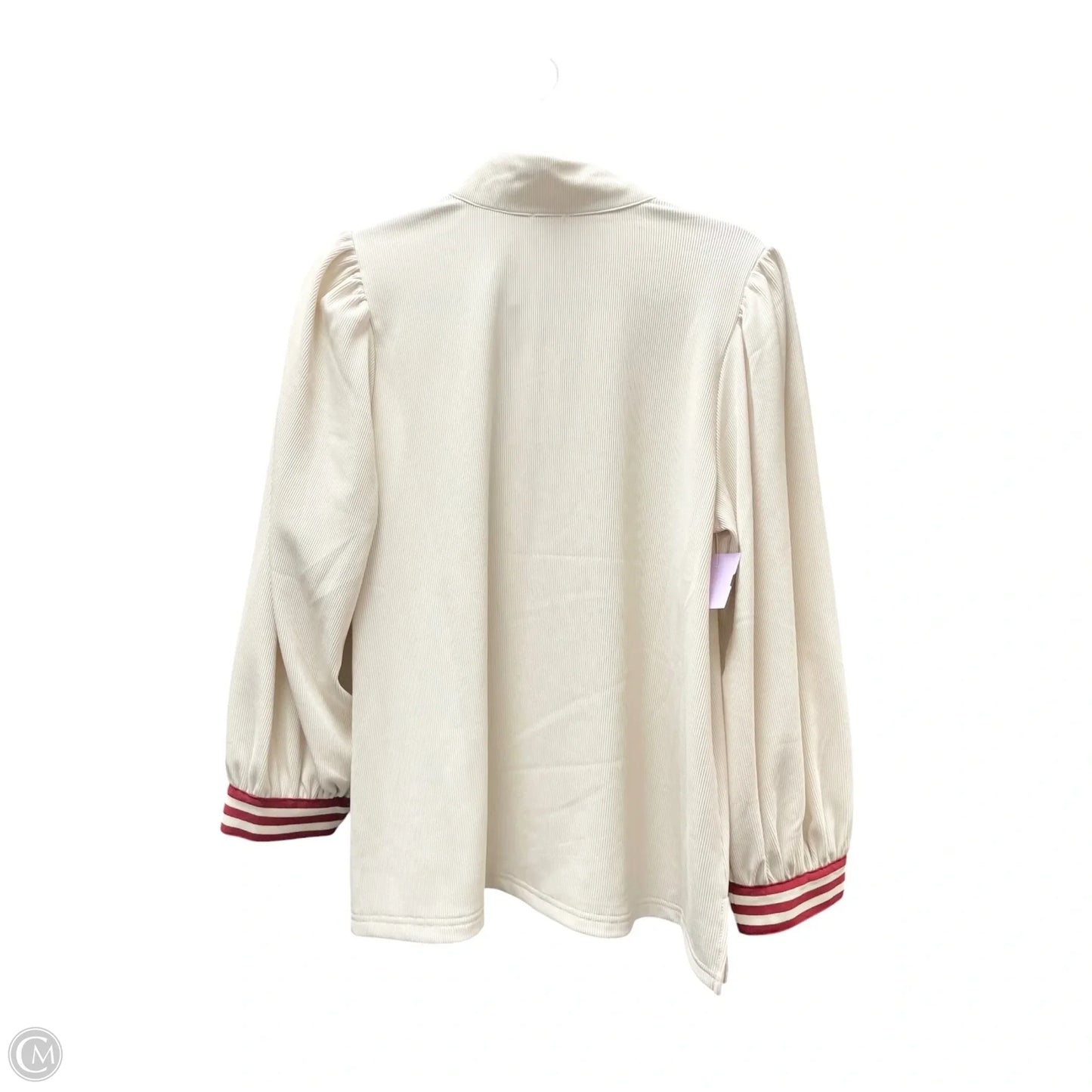 Sweatshirt Collar By Jodifl In Red & Tan, Size: M