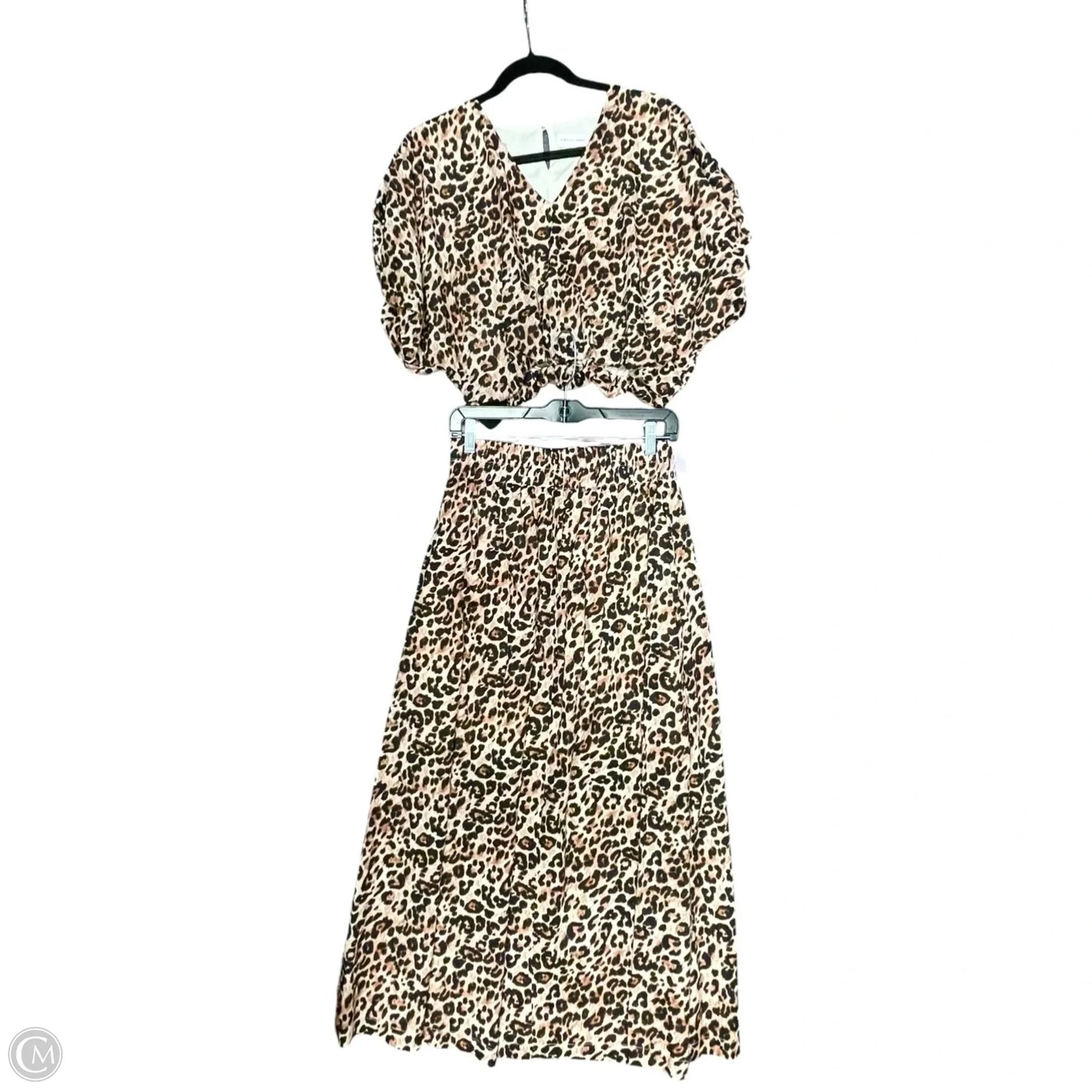 Skirt Set 2pc By Entro In Leopard Print, Size: M