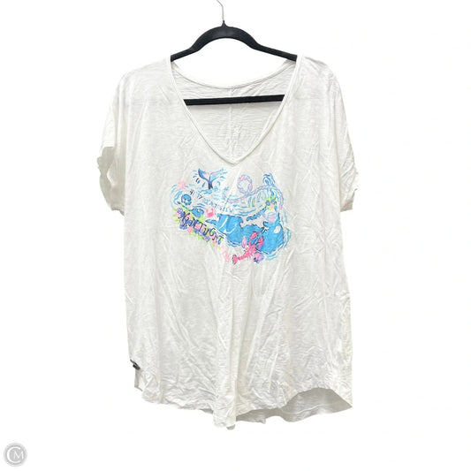 Top Short Sleeve By Lilly Pulitzer In White, Size: L